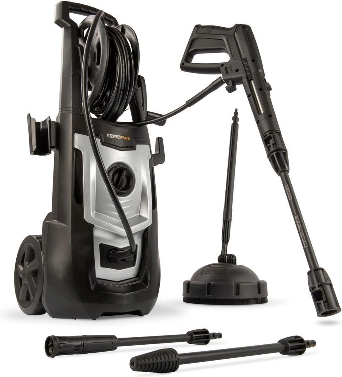 Powerplus POWXG90410 Hogedrukreiniger - 1800W - Max. 140 Bar - 420 L/h - Incl. 8m Slang, Terrasreiniger En Accessoires - Reiniger Voor Auto, Fiets En Meubelen