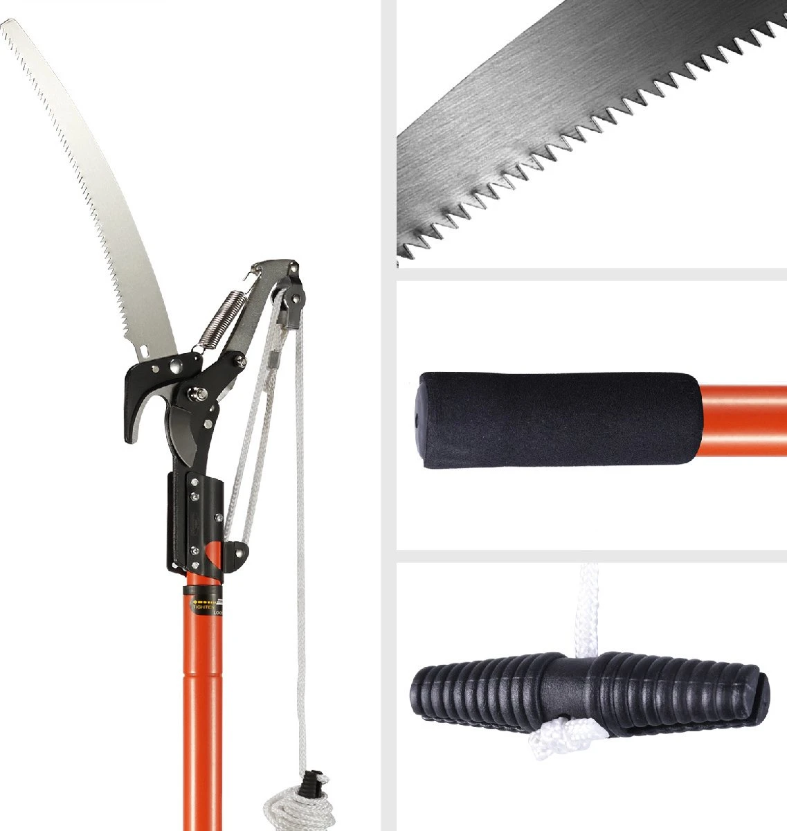 Gardebruk Takkenzaag Telescopisch - 2in1 Zaag & Snoeischaar - Oranje - Afbeelding 10