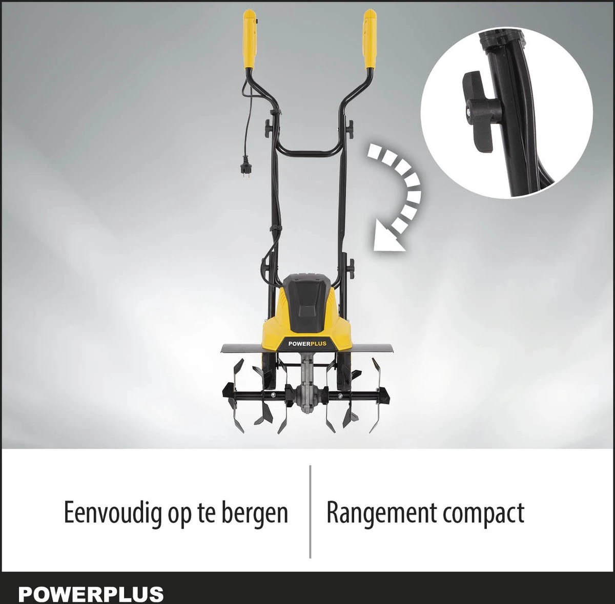Powerplus POWXG72010 Tuinfrees - 1500W - Werkbreedte 450mm - Werkdiepte Max. 220mm - Incl. 6 Messen En Wielen - Afbeelding 2