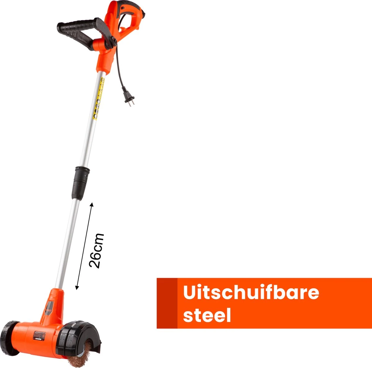 Kibani Elektrische Onkruidborstel 400W - Inclusief 2 Borstels - 11cm Diameter - Voegenreiniger - Stalen En Nylon Borstel - Voegenborstel - Onkruidverwijderaar - Onkruidverdelger - Voegborstel - Afbeelding 7
