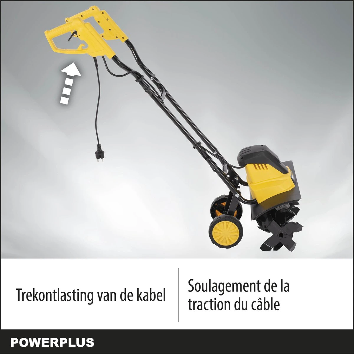 Powerplus POWXG72010 Tuinfrees - 1500W - Werkbreedte 450mm - Werkdiepte Max. 220mm - Incl. 6 Messen En Wielen - Afbeelding 5