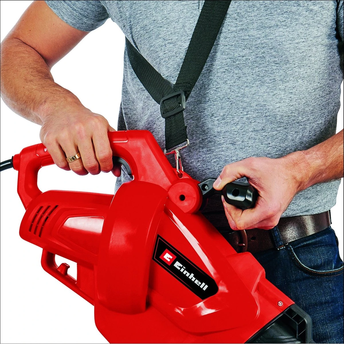Einhell Elektrische Bladblazer GC-EL 3024 E (blazen, Zuigen & Versnipperen, Zuigbuis Ø75 Mm, Zuigkracht 650 M³/h, Hakselfunctie 10:1, Blaassnelheid 240 Km/h, Opvangzak 40 L) - Afbeelding 9