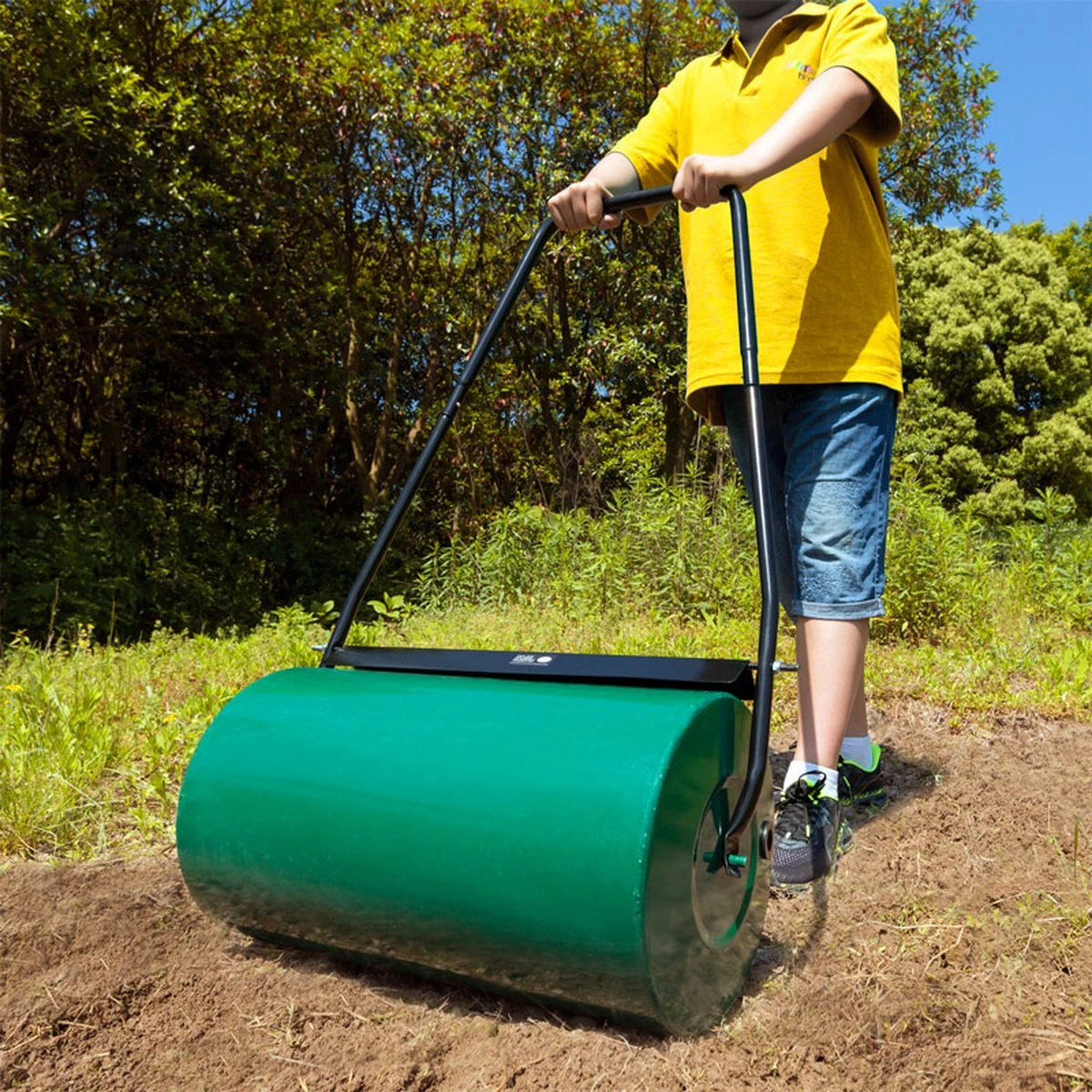 Gardebruk Tuinwals 60cm - 50L Vulvolume Staaltrommel - Groen - Afbeelding 6