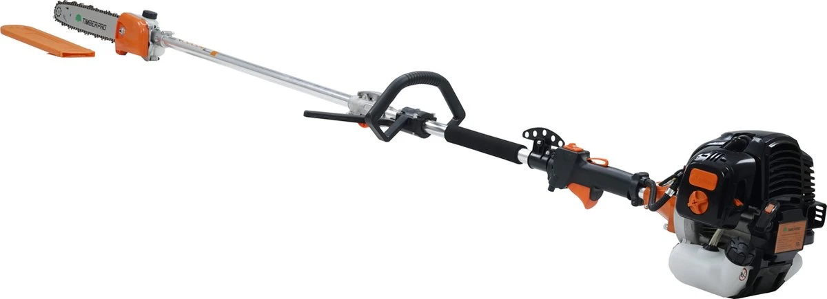 TIMBERPRO - 5-in-1 – Multitool – Benzine - Kettingzaag - Bosmaaier -Kantenmaaier - Haagschaar - Verlengstuk - 52 Cc. - Afbeelding 9