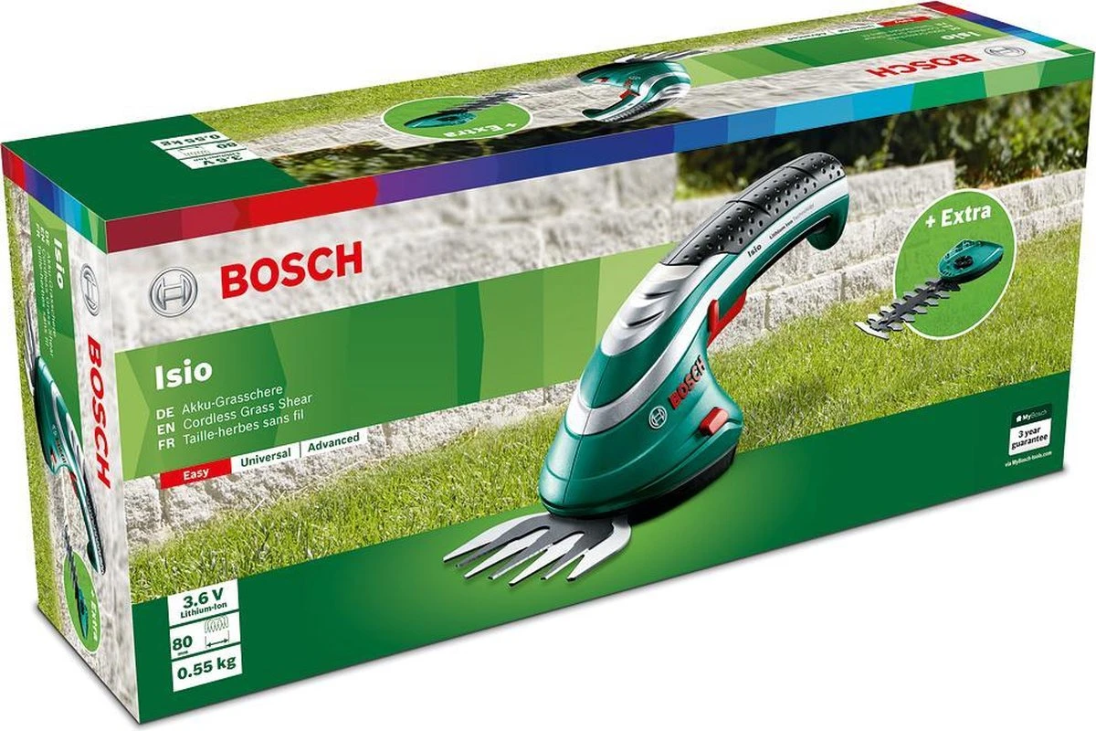 Bosch ISIO Gen III Accu Buxusschaar + Grasschaar - Afbeelding 5