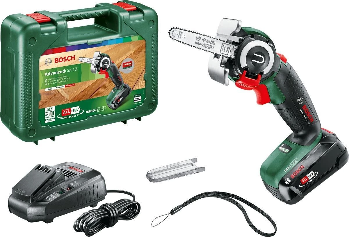 Bosch AdvancedCut 18 Microkettingzaag - Met 1 X 18 V Accu En Lader - Afbeelding 8