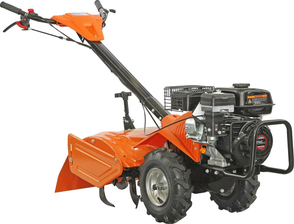 Kibani Grondfrees Benzine - 196cc - 46CM Breedte - 6.5PK - Loncin Motor - Tuinfrees - Tuinfrees Benzine - Bodemfrees - Tuinploeg - Grondfreesmachine - Afbeelding 2