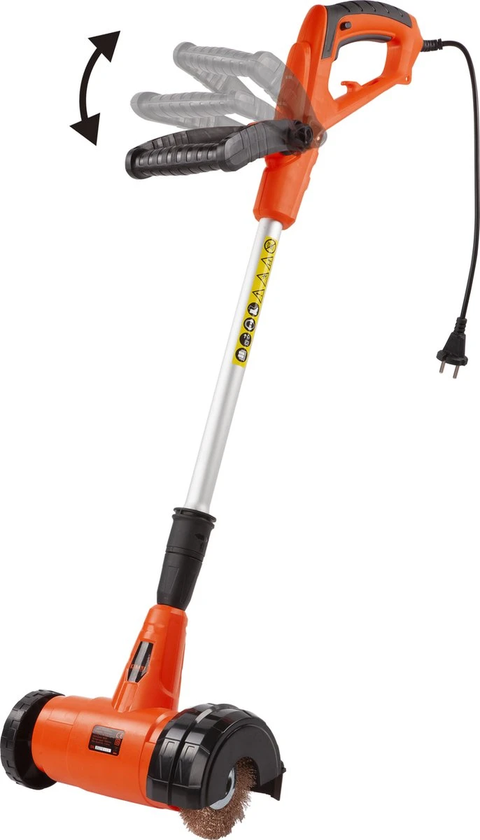 Kibani Elektrische Onkruidborstel 400W - Inclusief 2 Borstels - 11cm Diameter - Voegenreiniger - Stalen En Nylon Borstel - Voegenborstel - Onkruidverwijderaar - Onkruidverdelger - Voegborstel - Afbeelding 6